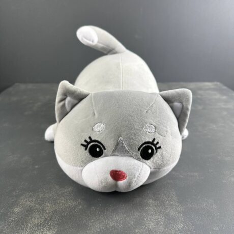 Игрушка мягкая Котенок Кругляш серый